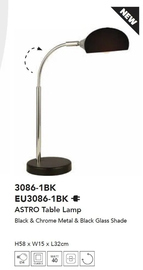 Veioza/Lampa de birou moderna Astro negru