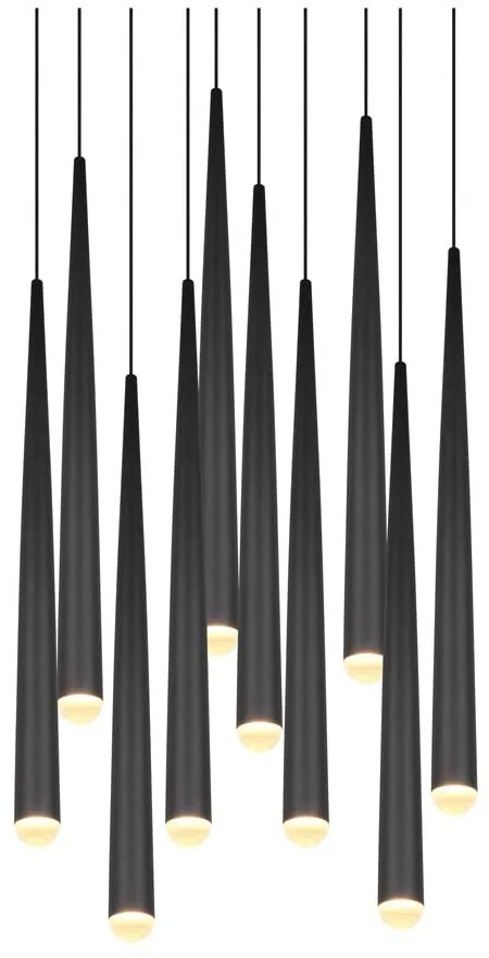 Lustră neagră LED ø 30 cm Cala – Trio Select