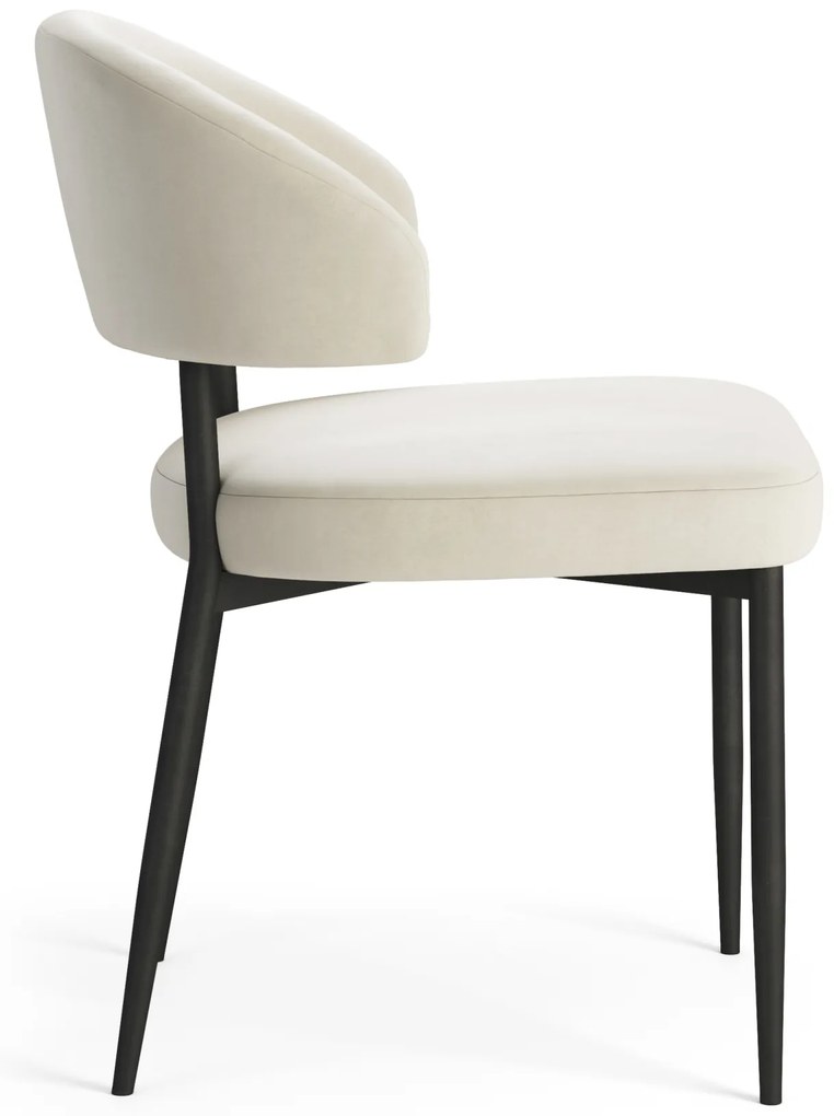 MAZZONI EXPORT IRIS Bej nisip (material Victoria A80) - SCAUN MODERN TAPIȚAT PENTRU SALON/SUFRAGERIE LOFT