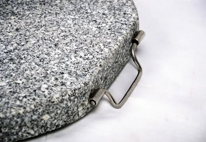 Suport parasolar (rotund) - granit / oțel inoxidabil, 40 kg