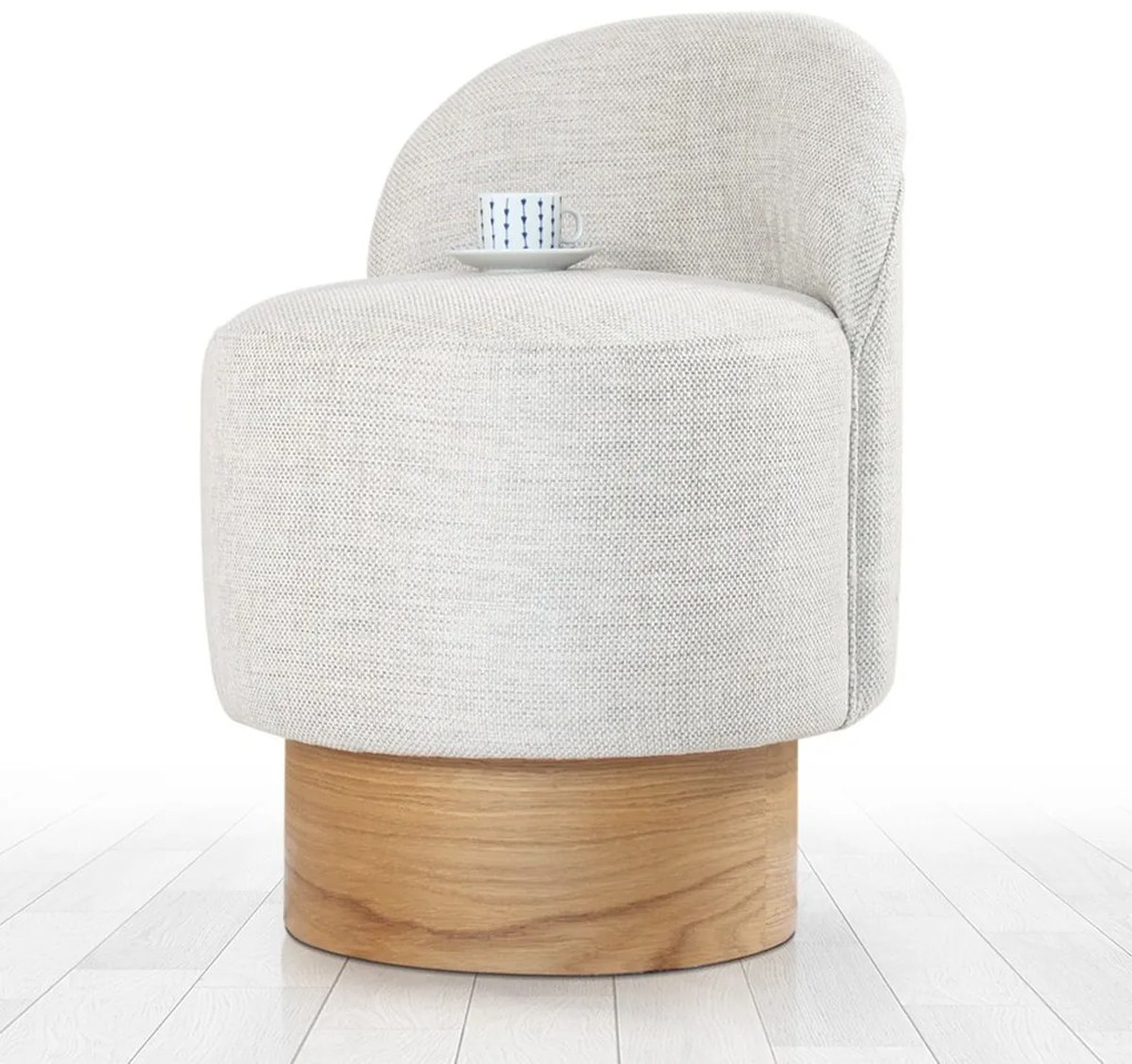 Barren Pouf Stool Gri deschis