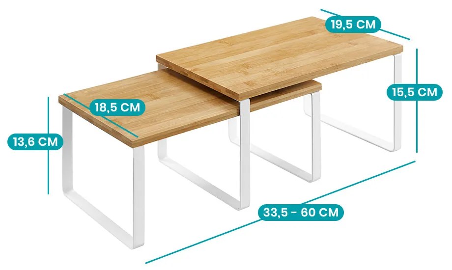Set de 2 rafturi de bucătărie