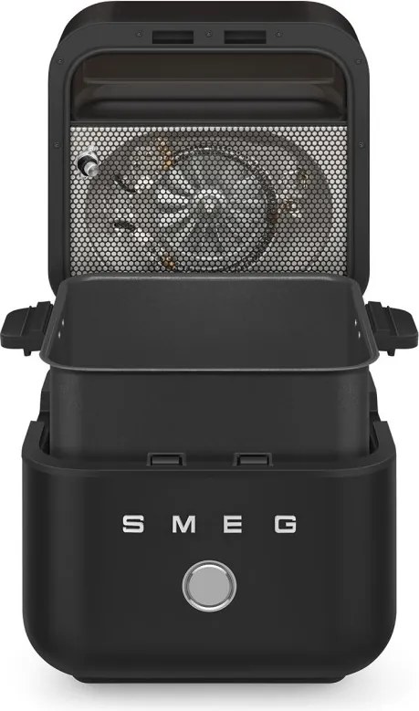 Friteuza cu aer cald Smeg Collezione AFC01BLMAU, 1450 W, 7,3 l, 40-200°C, 7 programe, Мod dublu, Цomandă tactilа, Timer, LED, negru