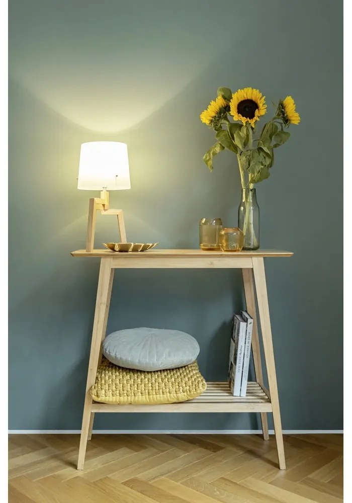 Masă consolă în culoare naturală din bambus 30x80 cm Kona – Wenko