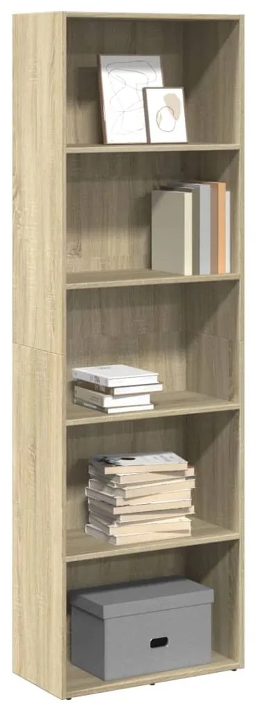 857919 vidaXL Bibliotecă, stejar sonoma, 60x30x189 cm, lemn prelucrat