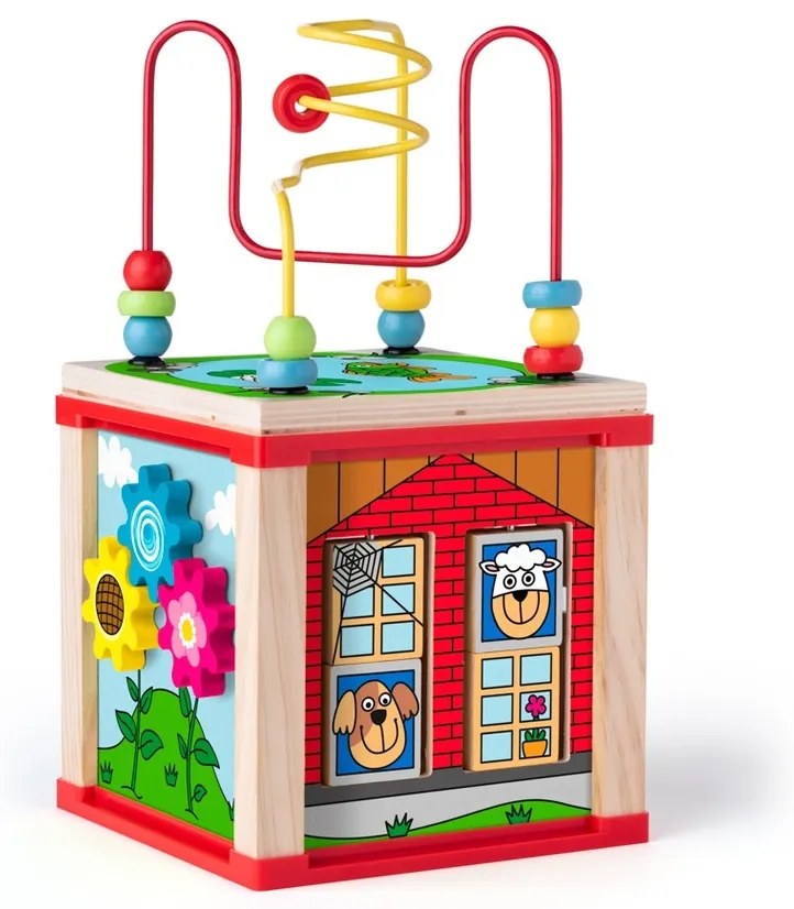 Woody Cub didactic cu rotițe magice