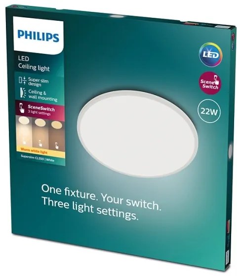 Plafonieră LED dimabilă SUPERSLIM SCENE SWITCH LED/22W/230V Philips