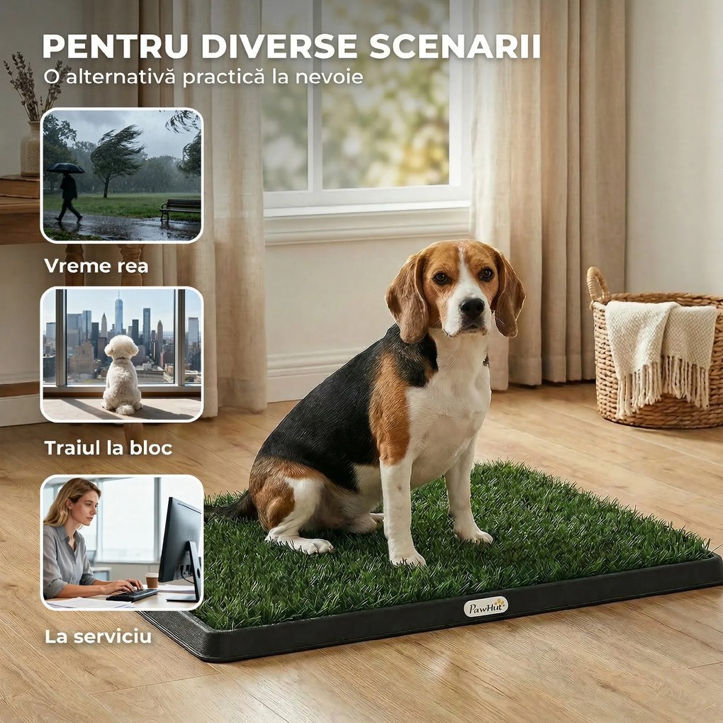PawHut toaletă pentru câini sintetică | Aosom Romania
