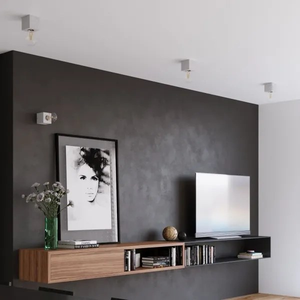 Plafonieră ABEL 1xE27/60W/230V beton