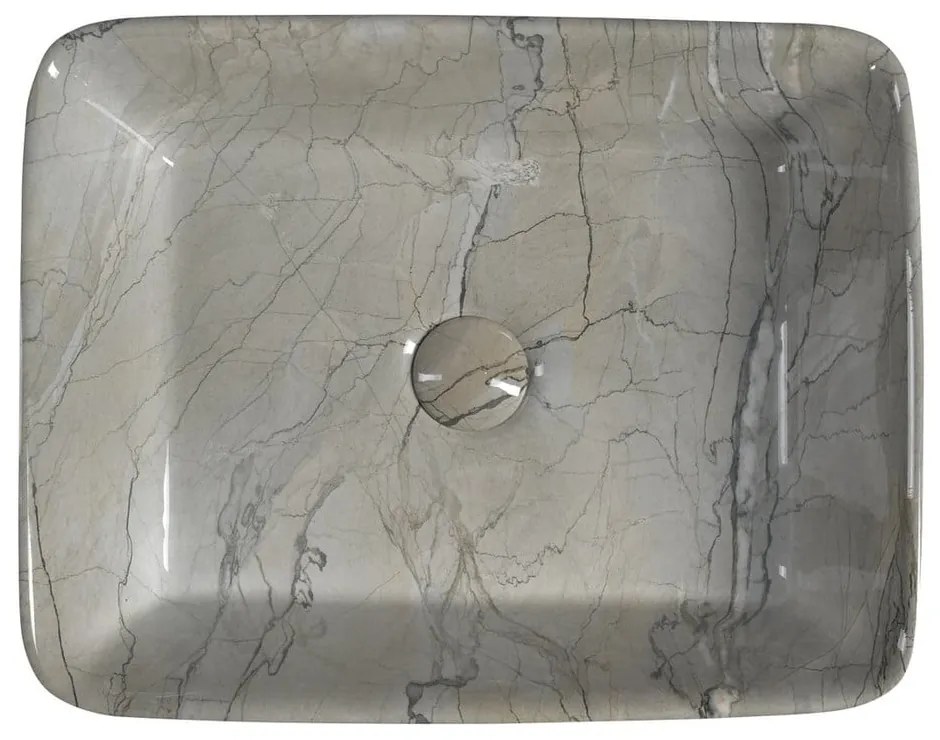 Chiuvetă gri din ceramică 47,5x37,5 cm Dalma – Sapho