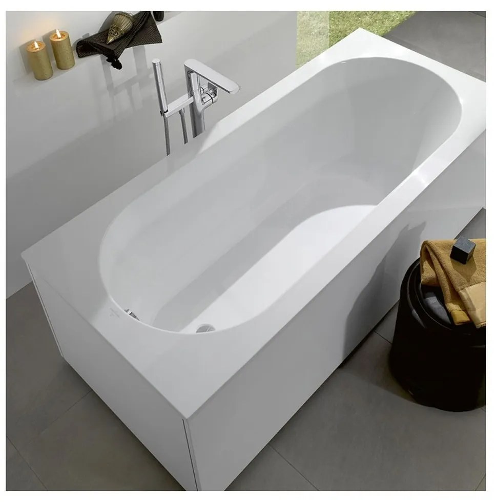Cada de baie Solo 170x75x45 cm, Quaryl, alba 1700x750 mm