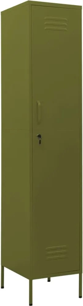 vidaXL Dulap de vestiar, verde măsliniu, 35x46x180 cm oțel