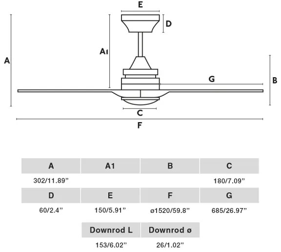 Ventilator LED dimabil FARO 33727DC ALO LED/20W/230V d. 152 cm + telecomandă