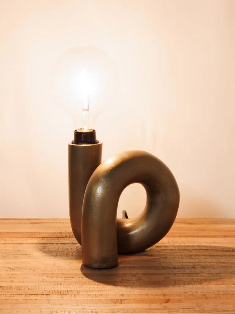 Lampa de masa, din aluminiu, U-turn