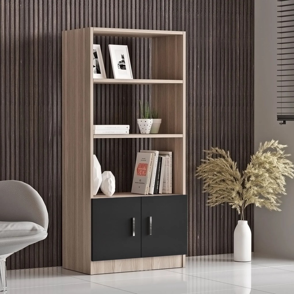 Set pentru birou Vincent 14 (stejar + negru). 1072647