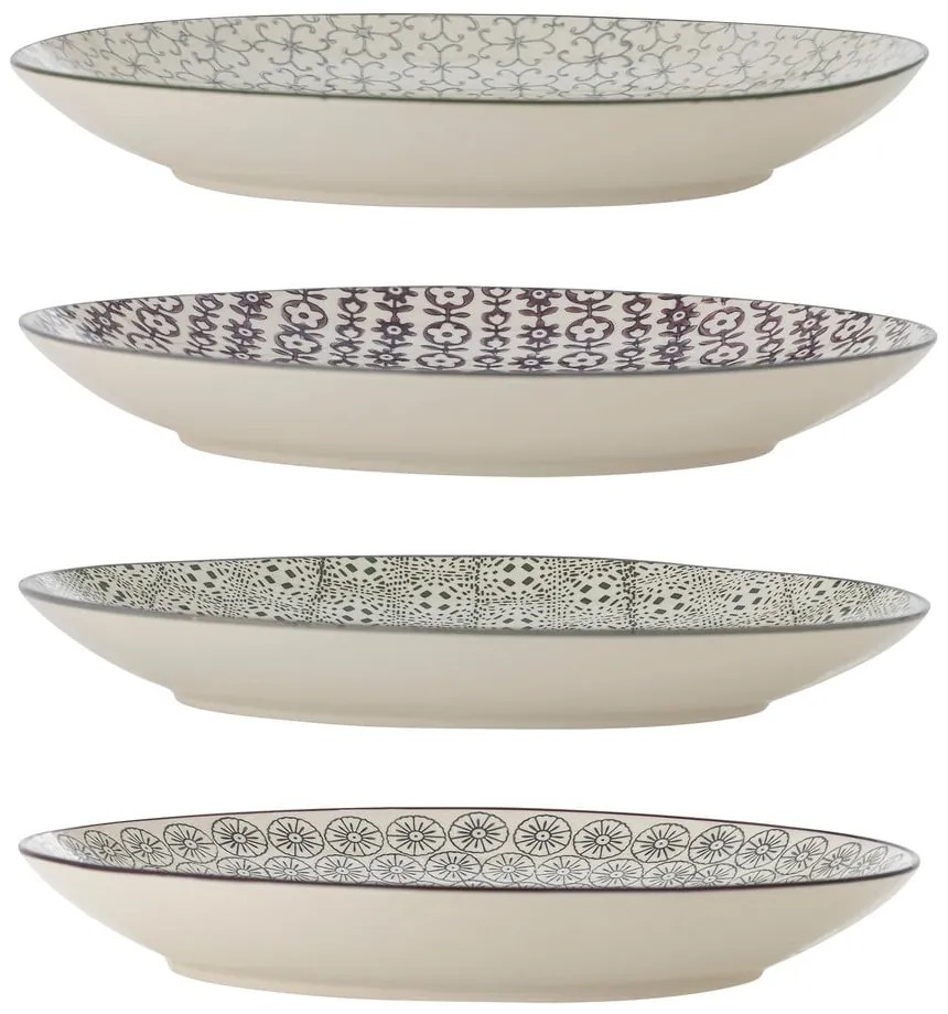 Set de 4 farfurii din gresie ceramică Bloomingville Karine, ø 25 cm