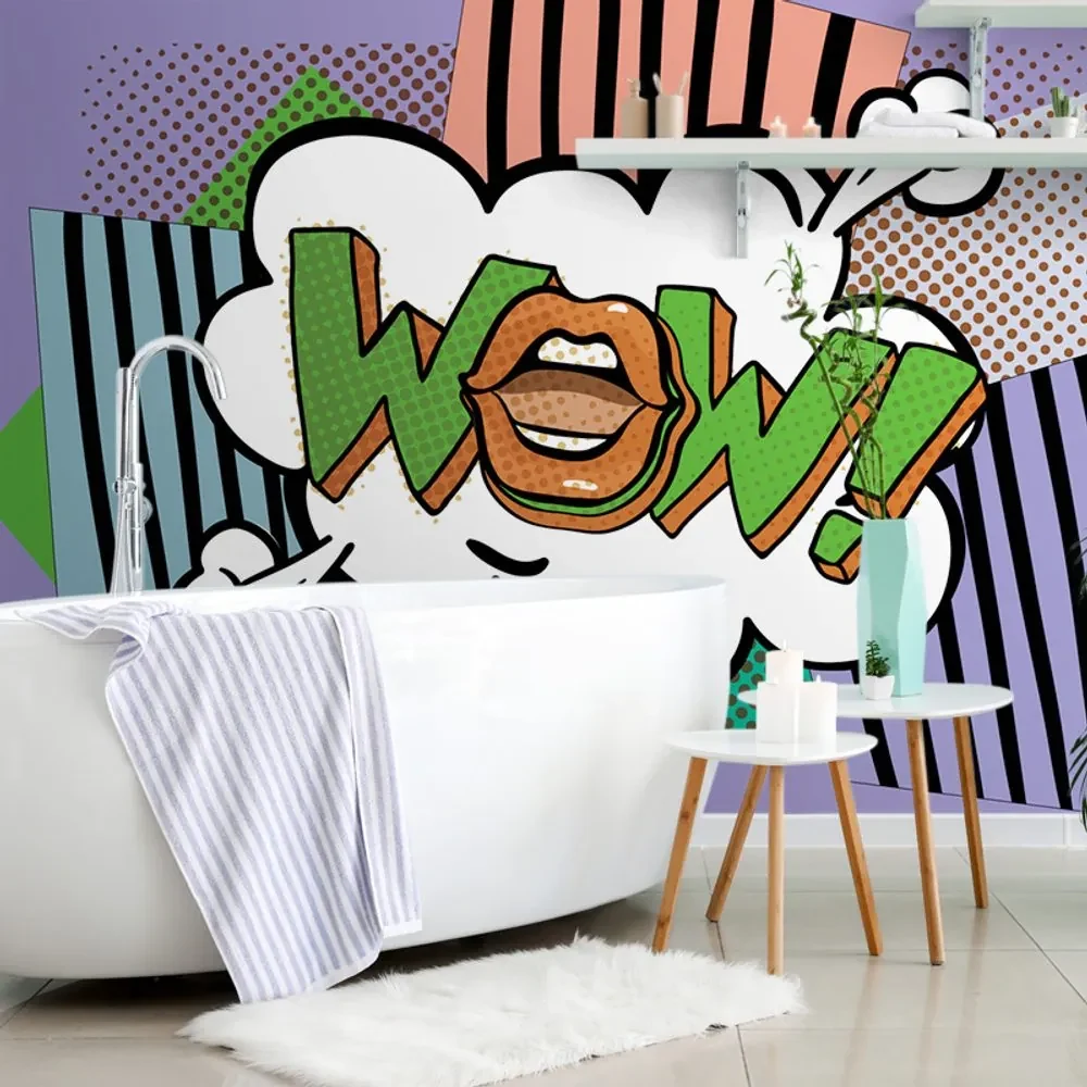 Tapet pop art mov elegant - WOW!