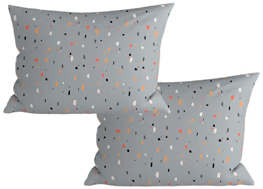 Set 2 bucati fete de perna decorative PINTURA 40x60 cm, gri