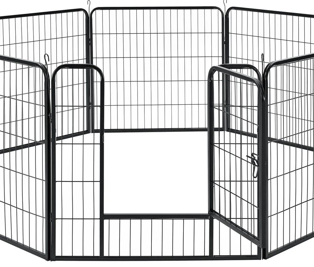 Juskys Pix metalic pentru catelusi -160x160x80cm