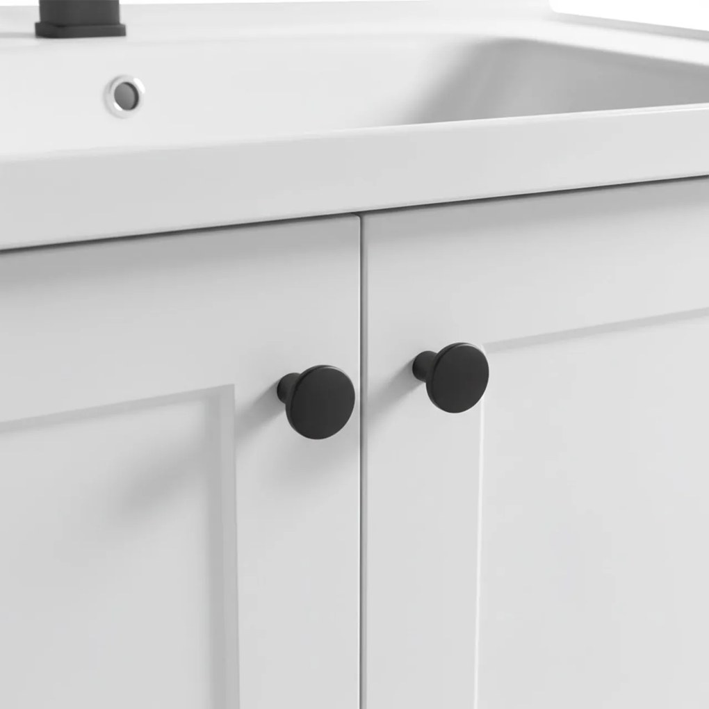 Set mobilier de baie cu lavoar Monti 60cm White