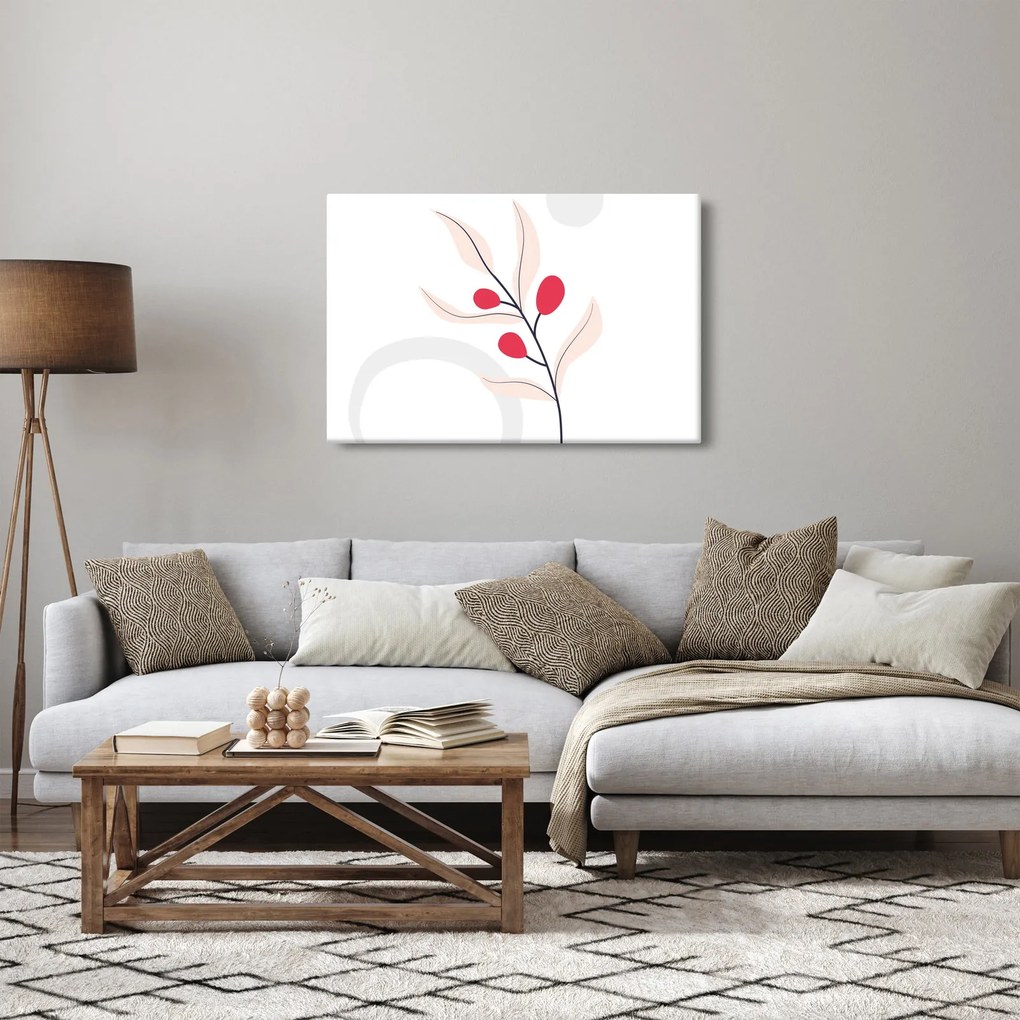 Tablou - Abstracție florală roz N⁰3 (90x60 cm)