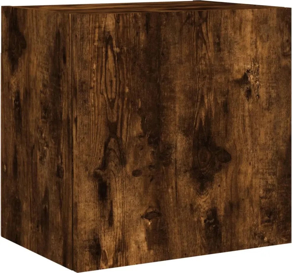 vidaXL Comodă TV de perete stejar fumuriu 40,5x30x40 cm lemn prelucrat
