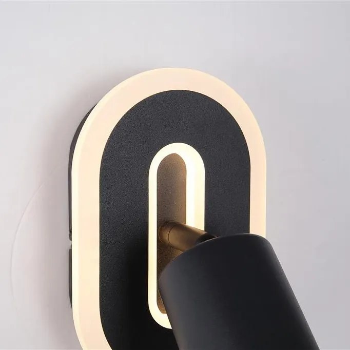 Aplica de perete cu spot metal negru San Diego