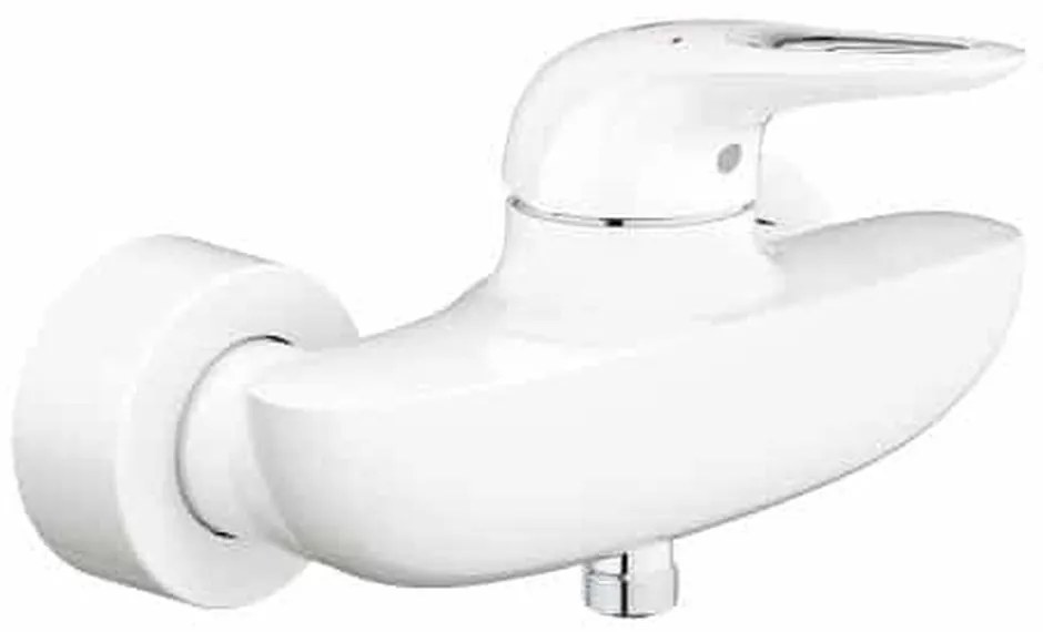 Baterie monocomanda de dus, moonwhite crom