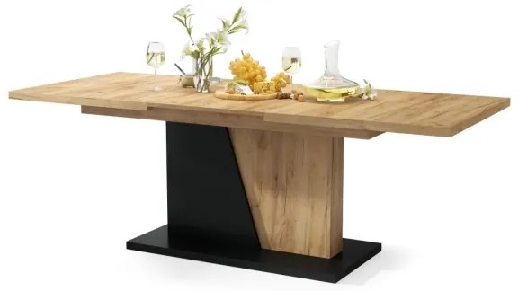 Masă extensibilă NINO stejar craft/negru