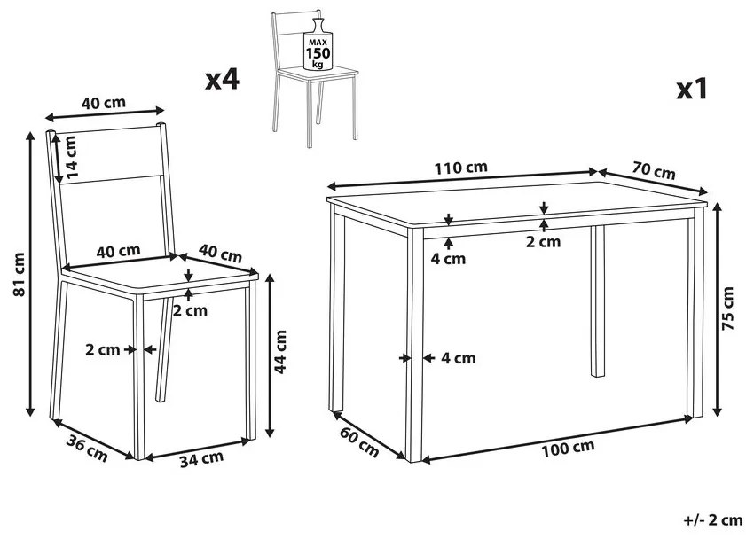 Set sufragerie Hamilton (lemn închis). 1079188