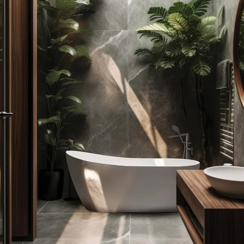 Cada baie freestanding 150 x 75 cm, ovala cu preaplin, Diva Foglia 1500x750 mm