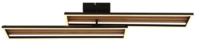 Plafoniera LED riflaj aluminiu cu efect de lemn DAKARI I