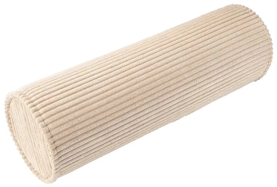 Pernă decorativă pentru copii maro deschis cu tapițerie din catifea reiată Roll – Wigiwama