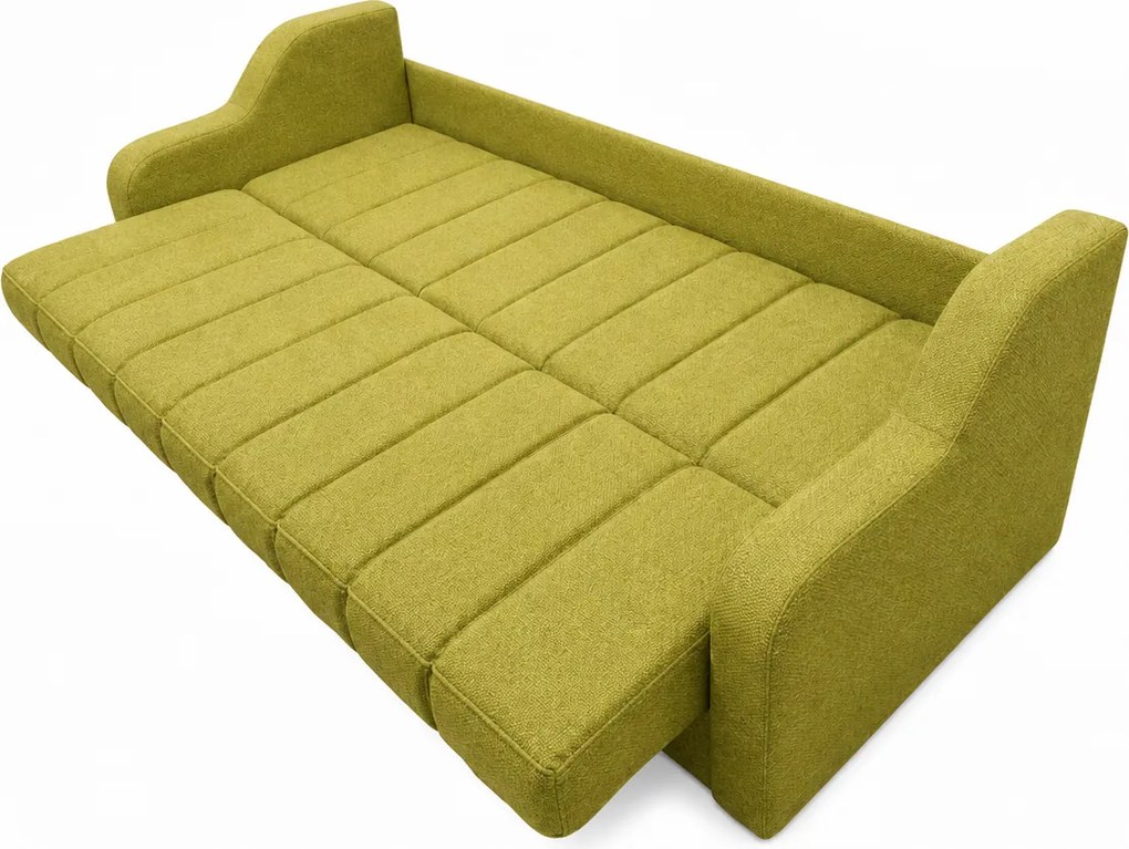 Canapea ALEX extensibila, 3 locuri, cu lada de depozitare, stofa bej, 220x90x90 Bej