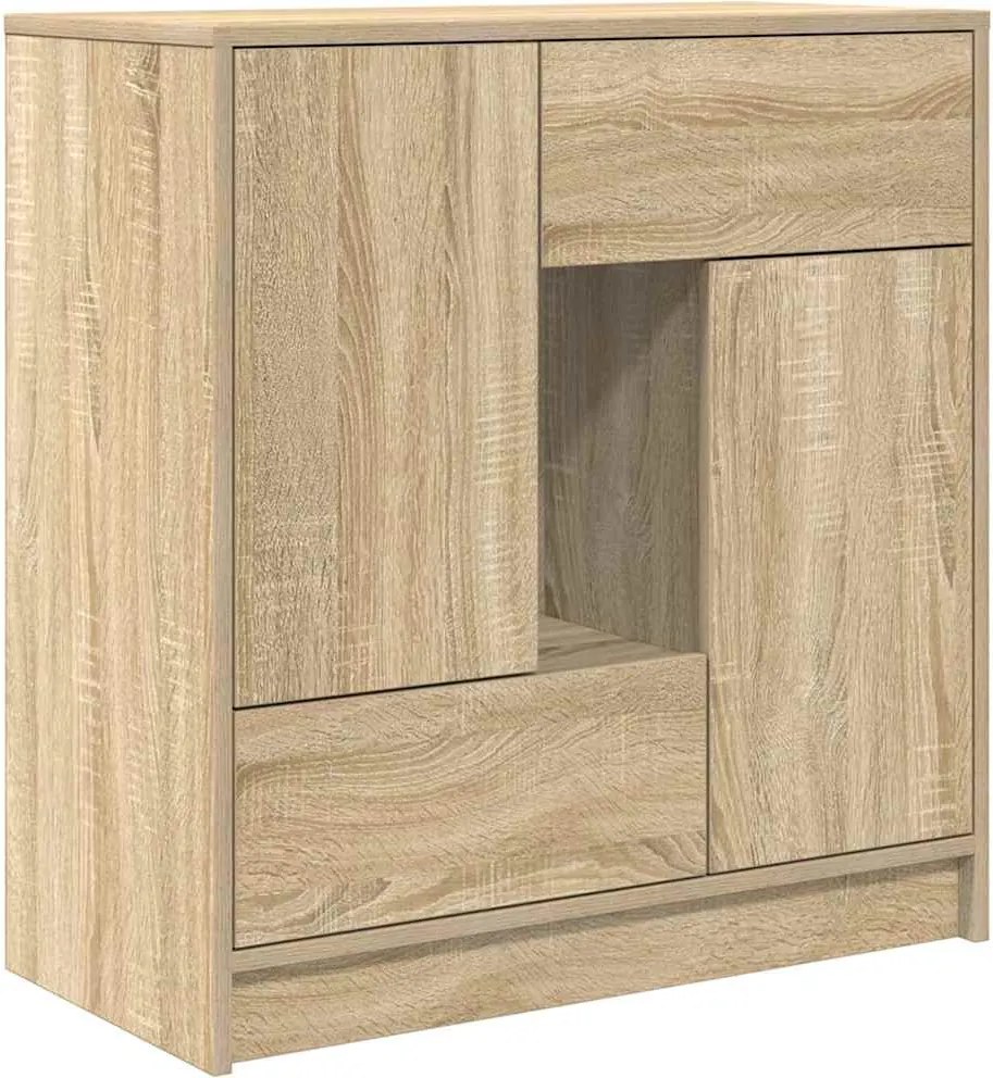 vidaXL Bufetă cu sertare și uși Stejar Sonoma 70,5x34x74,5 cm