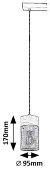 Lustră pe cablu CALLUM 1xE27/25W/230V fag Rabalux 72041