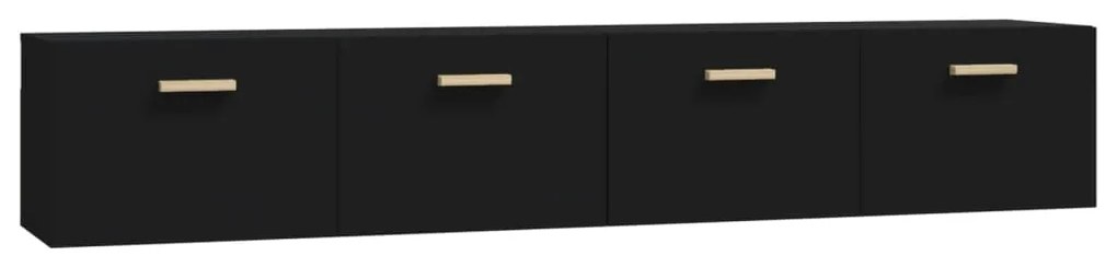 3115661 vidaXL Dulapuri de perete 2 buc. negru 100x36,5x35 cm lemn prelucrat