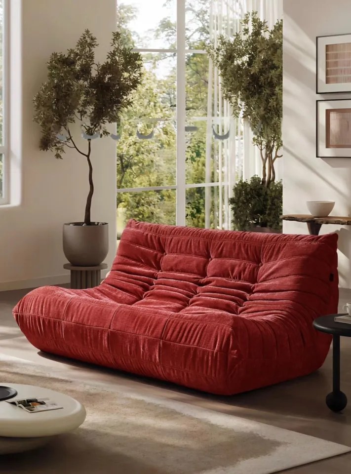 Canapea Lounge din Memory Foam HD – Premium, 1450 x 110 x 75 cm, Confort care Revine la Formă (Culoare: Caramiziu)