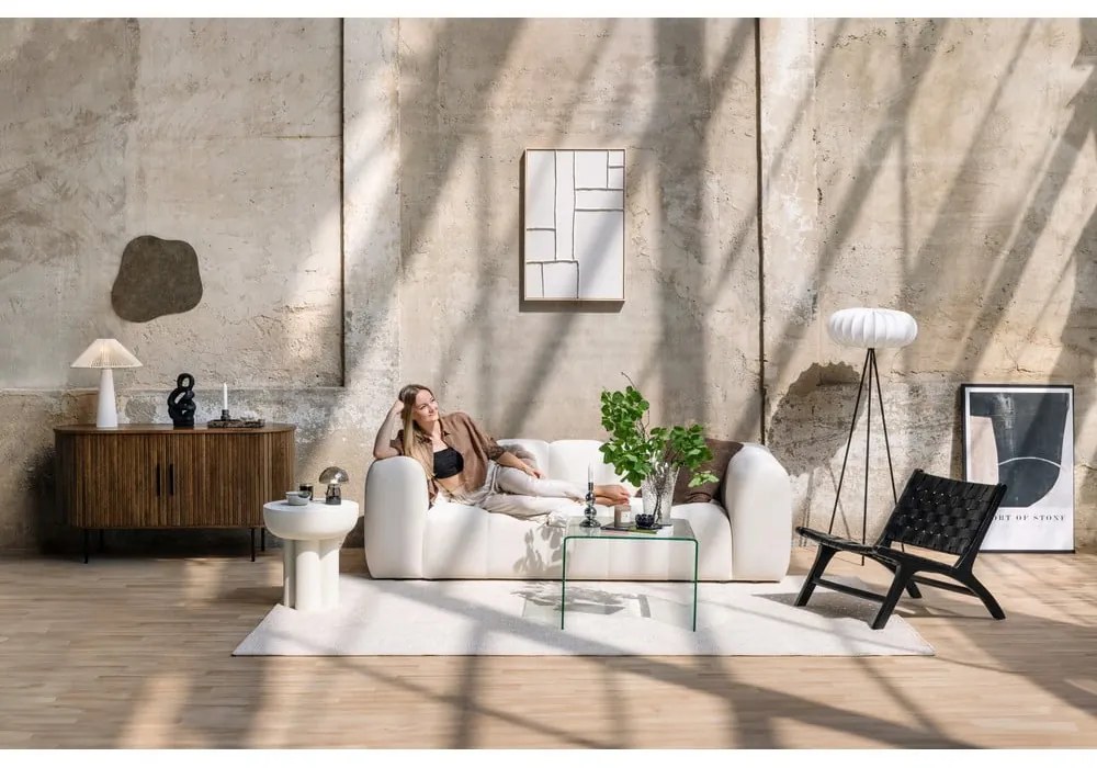 Canapea turcoaz cu tapițerie din catifea 225 cm Cube – Bonami Selection