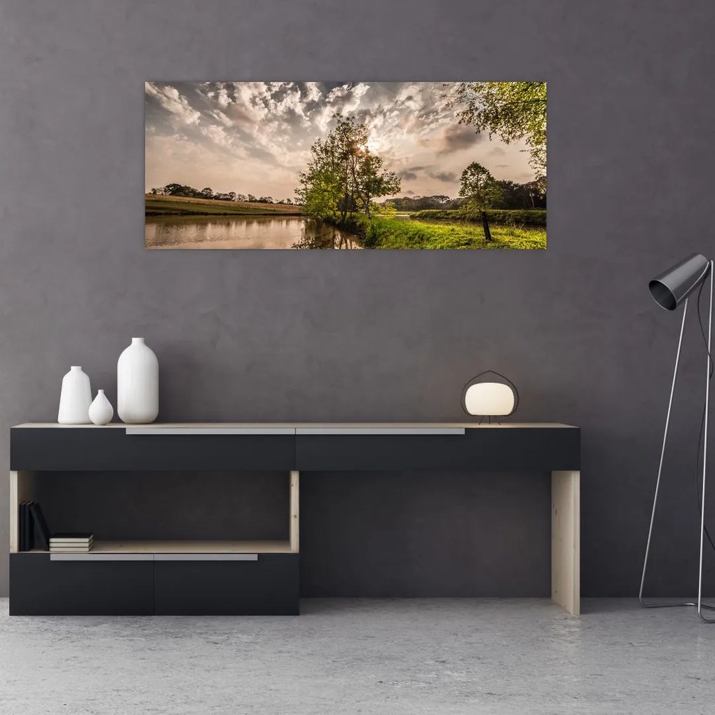 Tablou naturii cu raze de soae (120x50 cm)