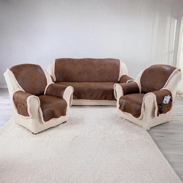 Cuverturi de lux cu BLĂNIŢĂ fotoliu - şezut 57 cm