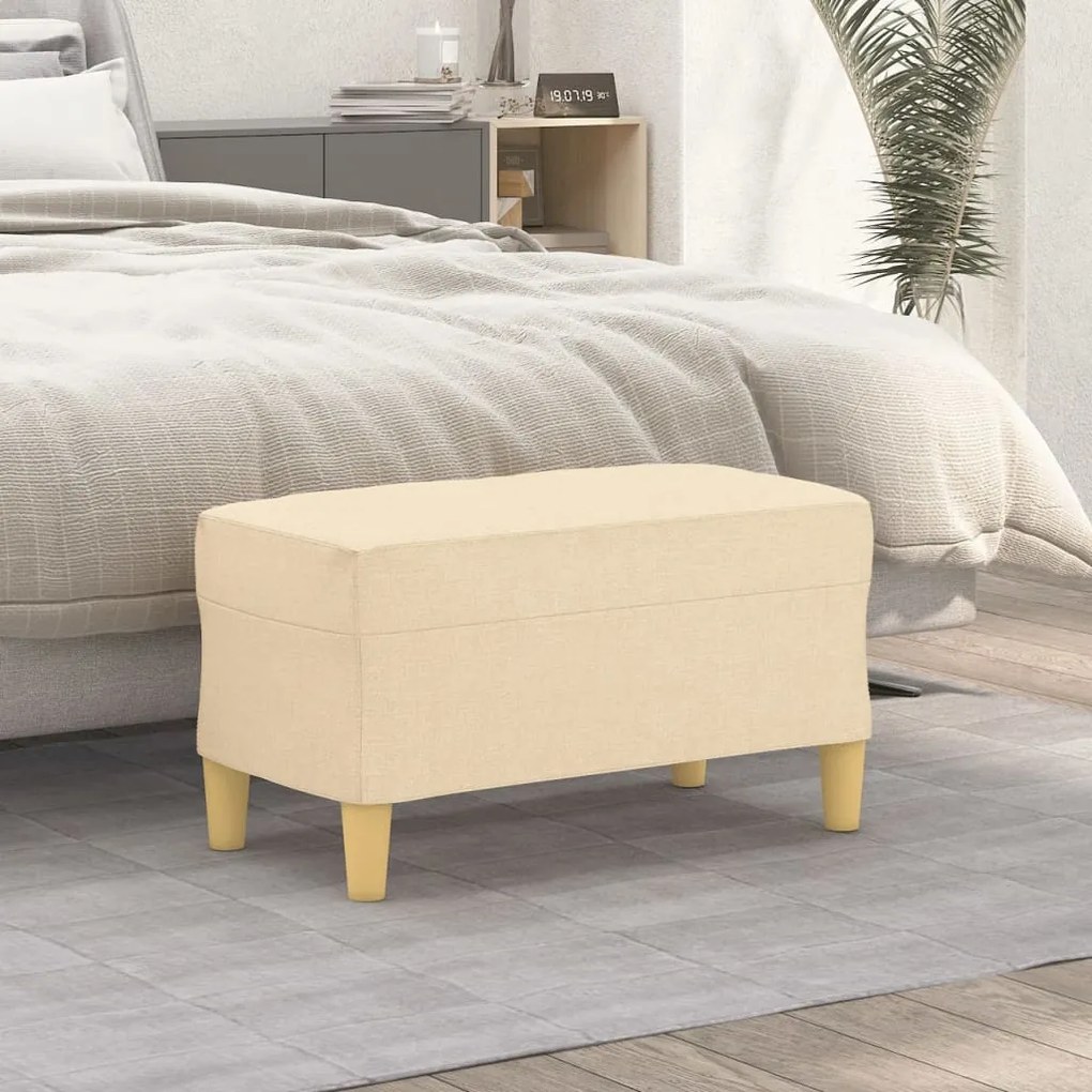 349369 vidaXL Bancă, crem, 70x35x41 cm, textil