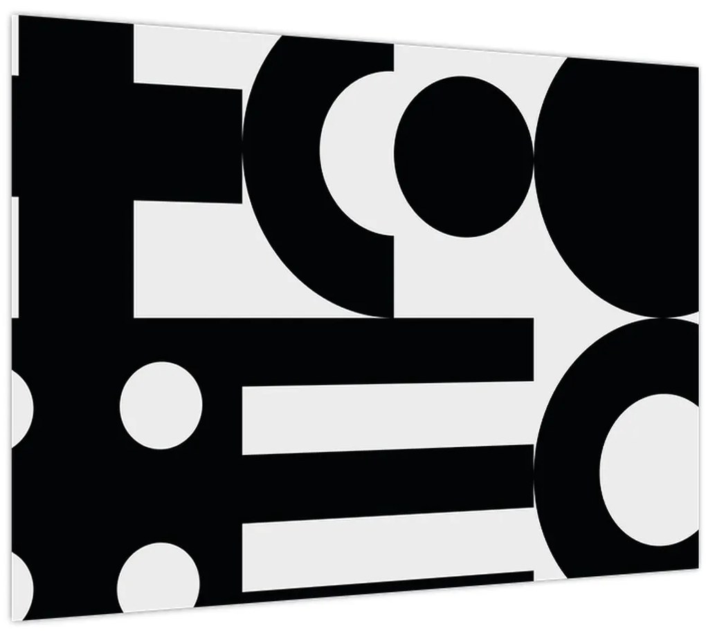 Tablou pe sticlă - Abstracție geometrică N⁰3 (70x50 cm)