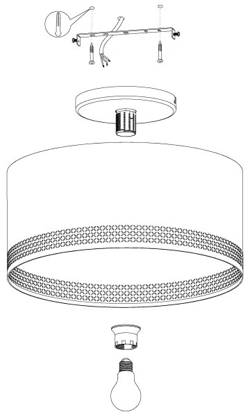 Eglo 99272 - Plafonieră ESTEPERRA 1xE27/40W/230V