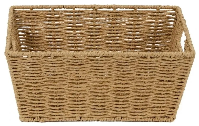Coș împletit manual Compactor ETNA, 31 x 24 x 14 cm, bej