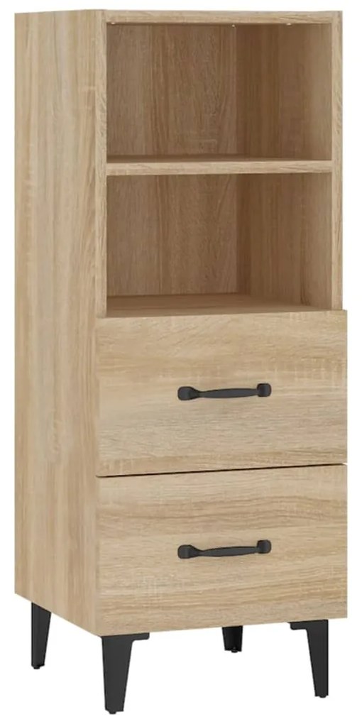 812369 vidaXL Servantă, stejar sonoma, 34,5x34x90 cm, lemn compozit