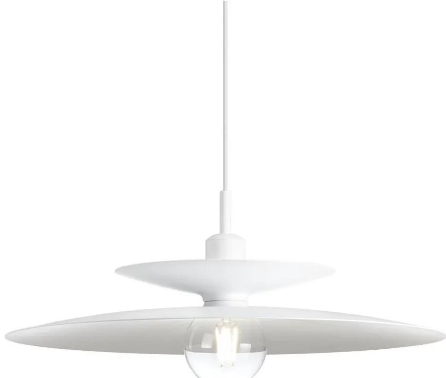 Redo 01-3048 - Lustră GUNNAR pe cablu, 1xE27/42W/230V, Ø 50 cm, alb