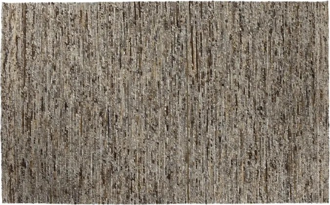 Covor din lână și bumbac țesut manual, antiderapant, maro natural, 200 x 300 cm, 2170 GSM, „Wool Cotton Carpet"
