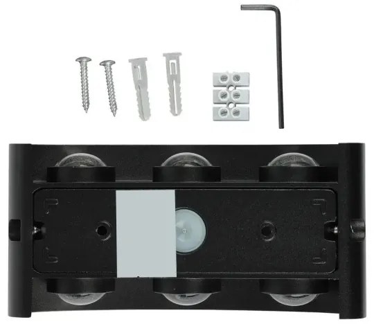 Aplică LED de exterior 6xLED/6W/230V IP54 3000K neagră