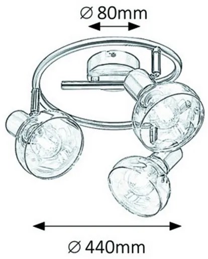 Rabalux 5549 - Lampă spot HOLLY 3xE14/40W/230V auriu